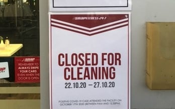 Snap Fitness closed for Covid deep cleaning - Browns Bay gym on Auckland's North Shore