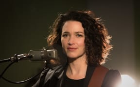 Julia Deans in the RNZ Auckland studios for NZ Live. 27 October 2017.