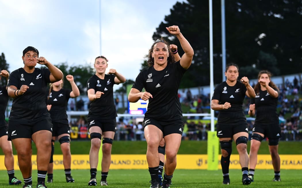 The Black Ferns at their quarter-final match of the Women's Rugby World Cup against v Wales at Northland Events Centre in Whangārei on 29 October, 2022.