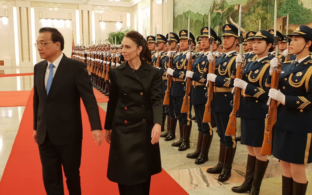 Jacinda Ardern at an official function in China.