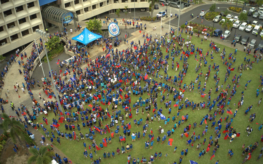 Toa Samoa supporters rally for their national rugby league team.