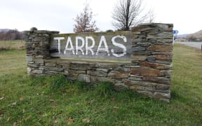 The sign for Otago town Tarras, where land has been bought for a potential airport.