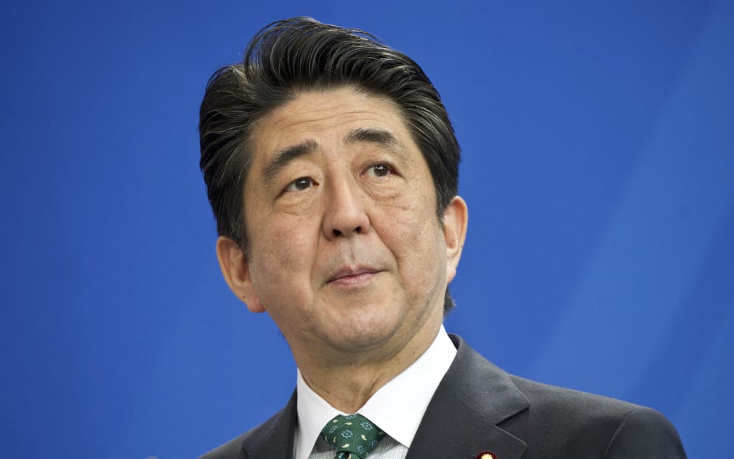 ARCHIVE PHOTO: A 41-year-old attacked former Japanese Prime Minister Shinzo Abe in open Stravue. Abe's condition is critical. Prime Minister Shinzo ABE (Japan) Joint press briefing by the Japanese Prime Minister and the Federal Chancellor in the Federal Chancellery in Berlin, Germany on April 30, 2014 ?_? (Photo by Annegret Hilse / SVEN SIMON / SVEN SIMON / dpa Picture-Alliance via AFP)