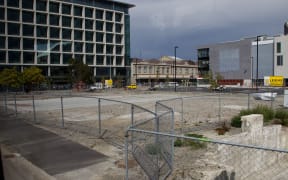 The former site of the CTV building where 115 people lost their lives when it collapsed during the February 22, 2011 earthquake sits empty.