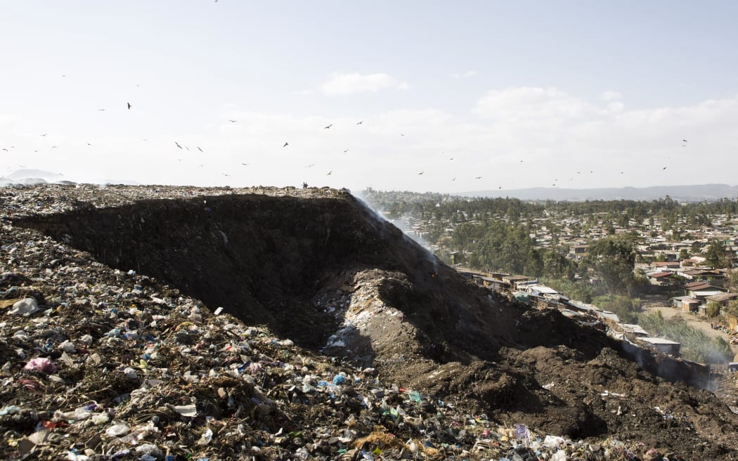 The main landfill of Addis Ababa, on the outskirts of the city, after a landslide at the dump left at least 35 people dead.