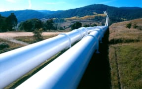 Water pipelines that are part of the infrastructure of the Snowy Mountains Hydro Scheme.