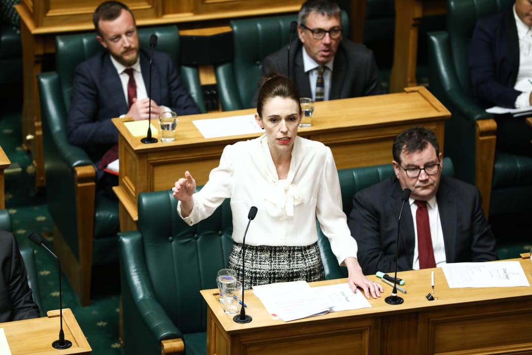 The Prime Minister Jacinda Ardern moves a motion declaring a climate emergency