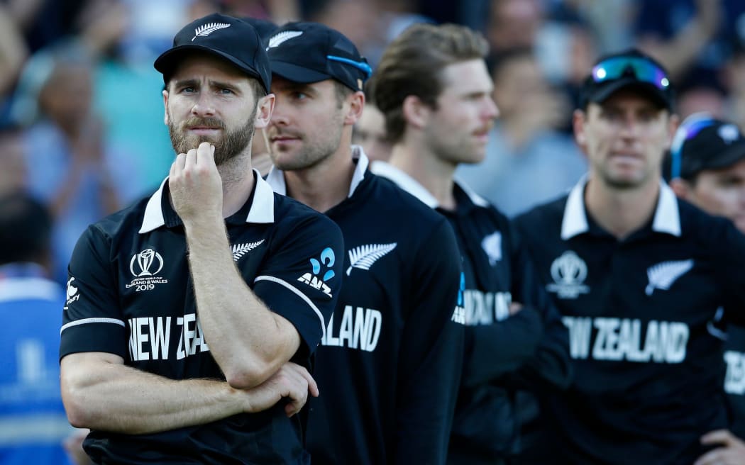 Dejected New Zealand captain Kane Williamson after the game. New Zealand Black Caps v England.
ICC Cricket World Cup Final at Lordâs, London, England on 14 July 2019.