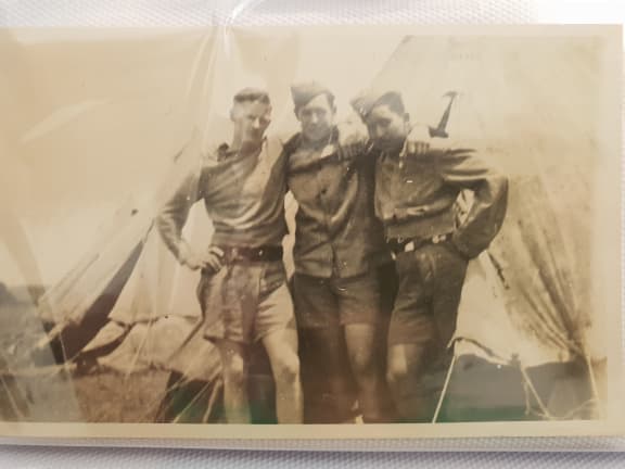 John Sato and his fellow servicemen during World War II.