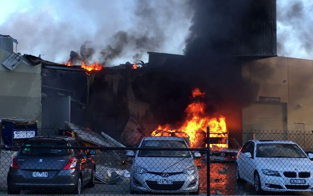 The plane crashed into the DFO shopping centre in Melbourne.