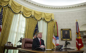 President Donald Trump in the Oval Office.