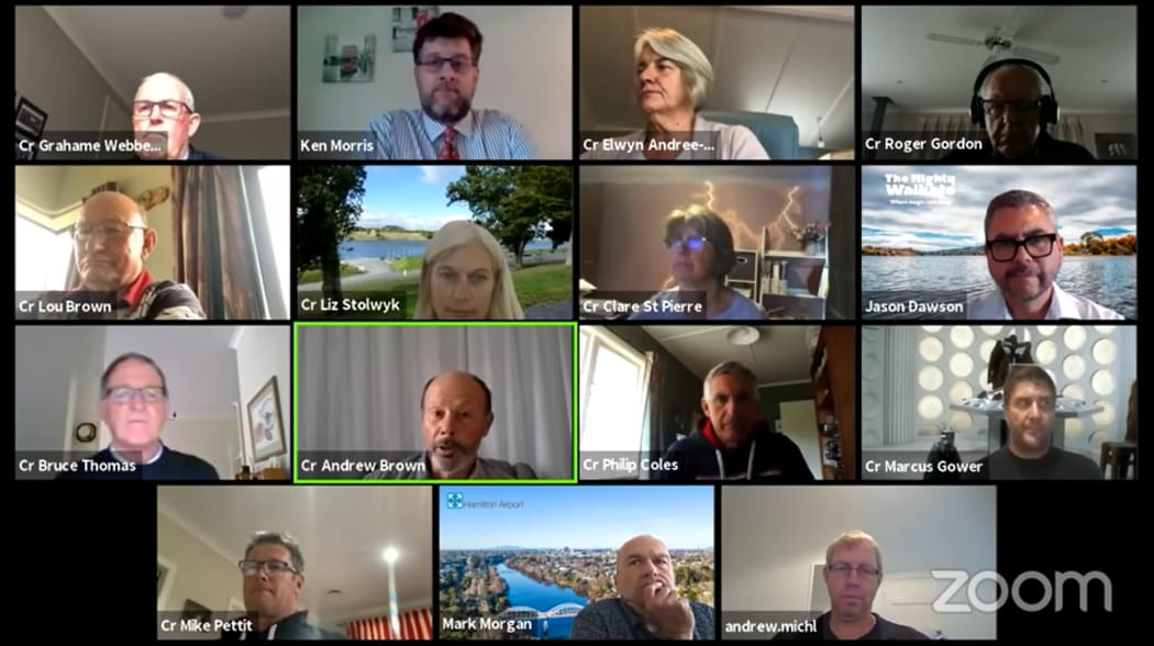 Waipā District Council's Finance and Corporate Committee Zoom meeting has gone viral as people around the world use it to pretend they're in a 'live' meeting