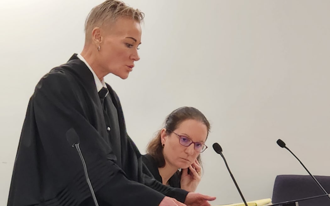 Te Whatu Ora’s lawyer Susan Hornsby-Geluk – pictured here with colleague Megan Vant – argued the nurses’ strike is unlawful because there’s no immediate threat to their health or safety.