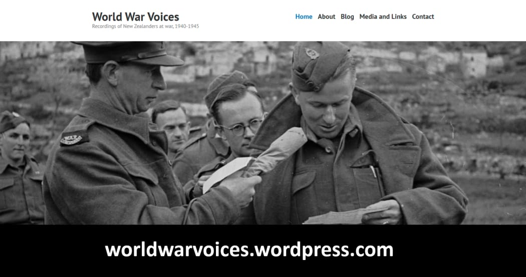 World War Voices homepage