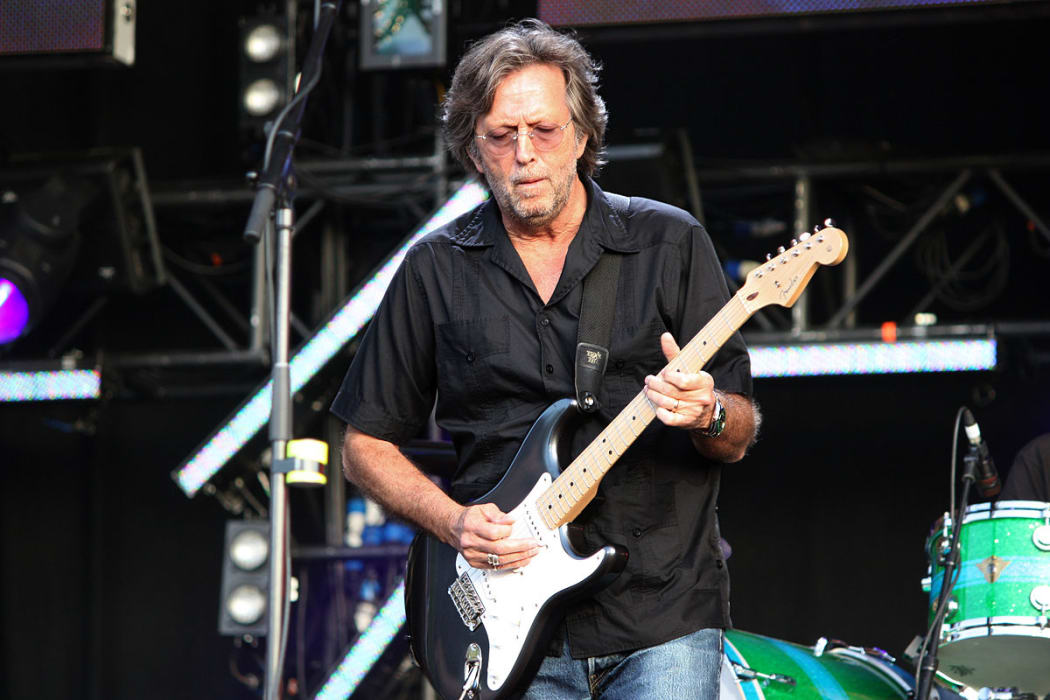 Eric Clapton playing live at the Hard Rock Calling concert on June 28, 2008 in Hyde Park, London