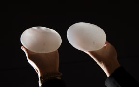 Anatomical breast implants.