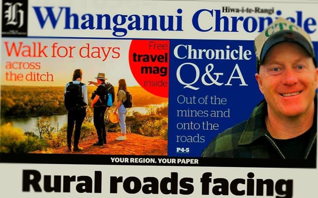 A front page of the Whanganui Chronicle