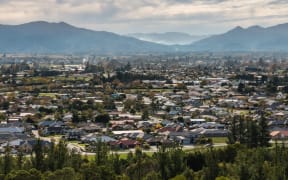 An aerial view of Blenheim, New Zealand.