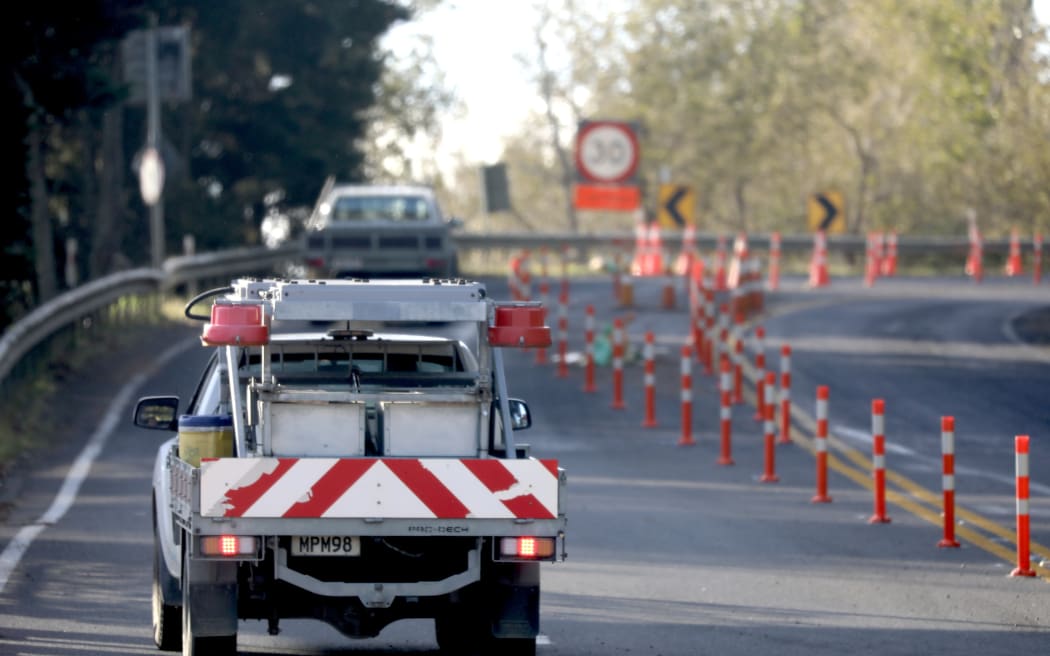 State Highway 1 closed at the Brynderwyn Hills.