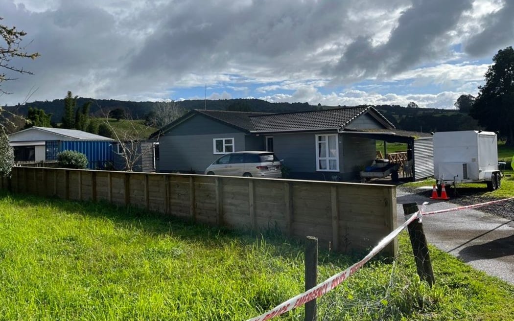 The scene of Friday's homicide in Kaikohe.