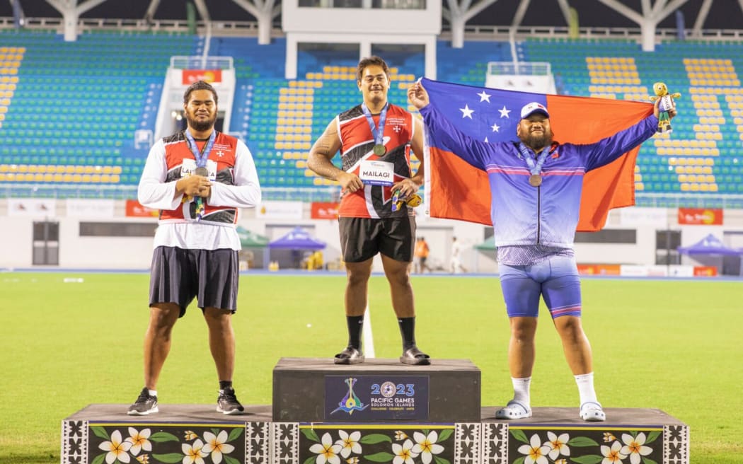 Wallis and Futuna won gold and silver in the men's discuss throw event on Thursday. 30 November 2023