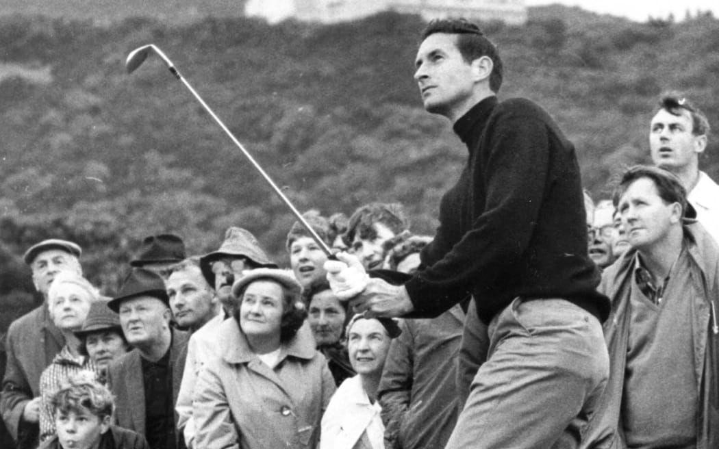 Sir Bob Charles in action at the British Open golf championship, 1963.