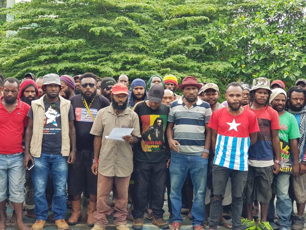 Executive members of the West Papua National Committee (KNPB) at their second congress, Jayapura, October 2018.