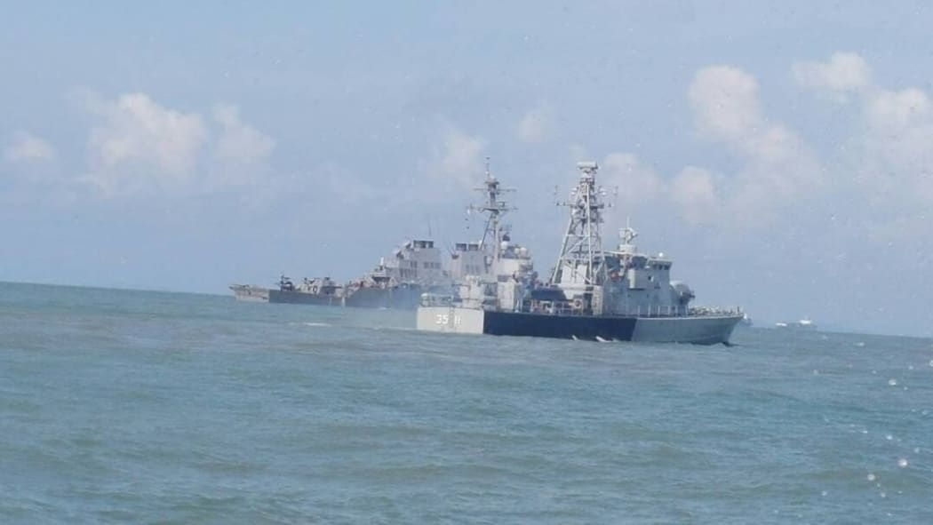 Malaysian Navy, Airforce and Maritime vessels and aircraft deployed for the USS John McCain search and rescue efforts.