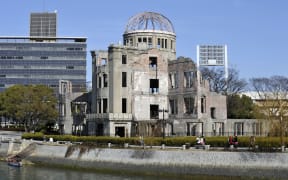 The Atomic Bomb Dome at the Peace Memoral Park in Hiroshima.