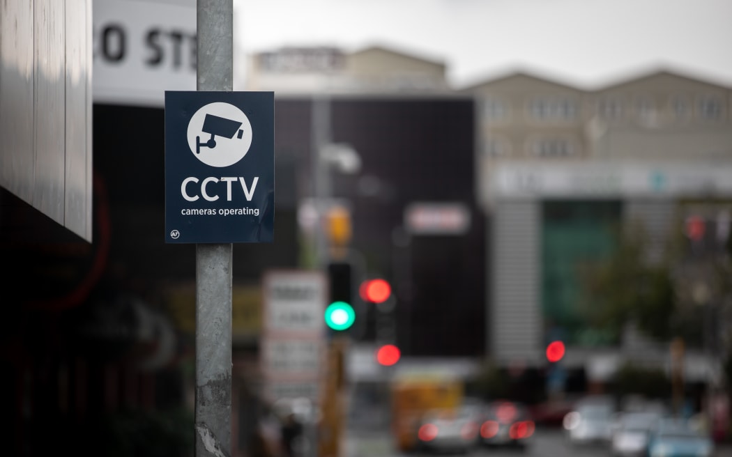 CCTV signage at the bus lane on Khyber Pass Rd