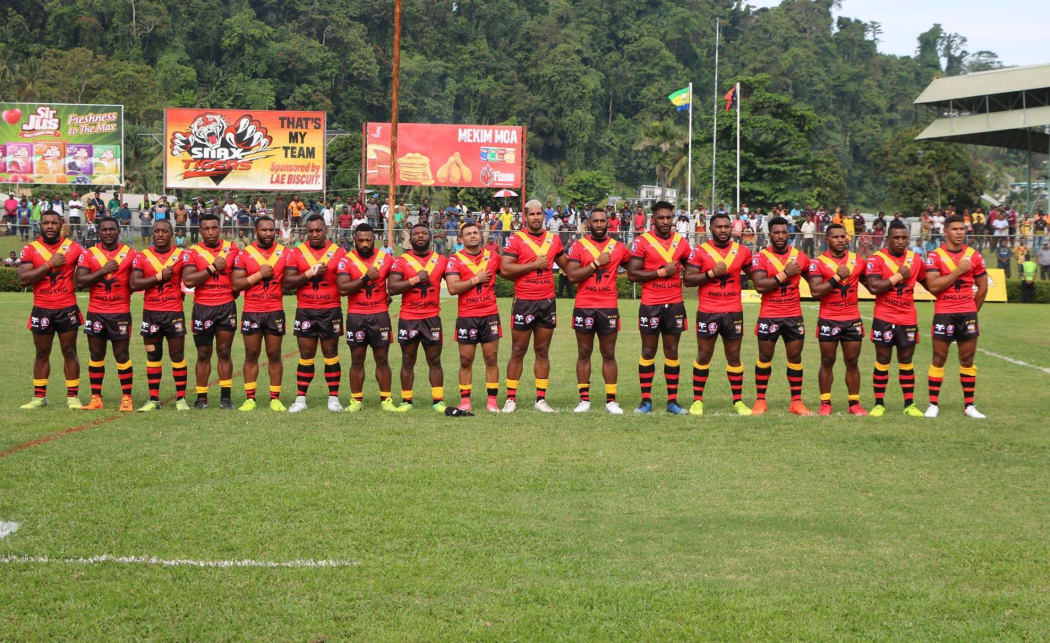 PNG Kumuls sing their anthem with pride