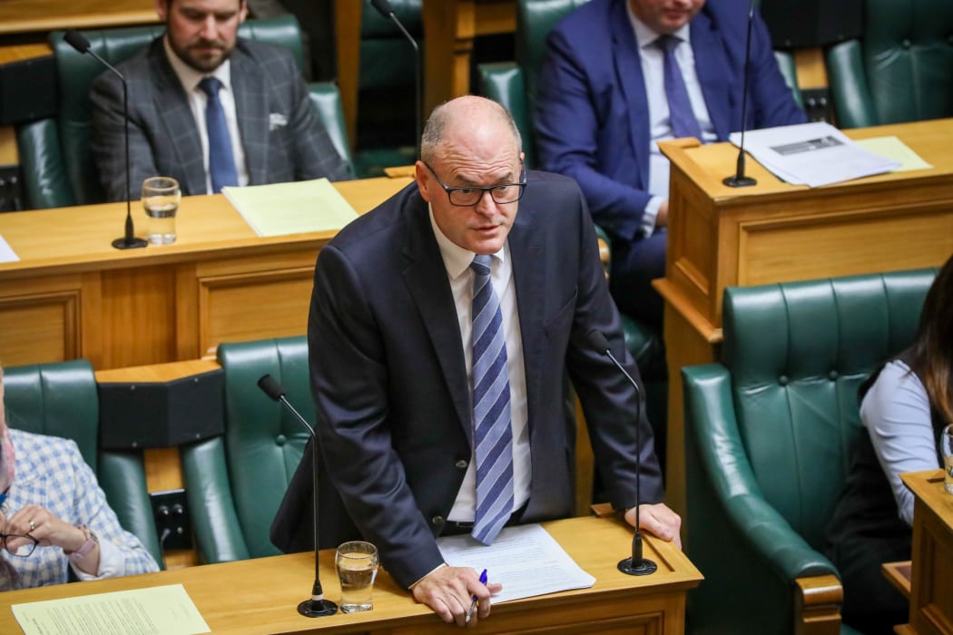The Leader of the Opposition Todd Muller questions the Prime Minister Jacinda Ardern