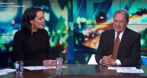 Winston Peters on TV3's 'The Project' last week.