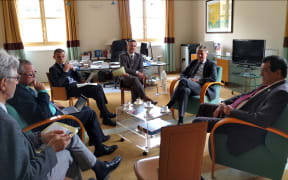Edouard Fritch meeting French foreign ministry officials in Paris