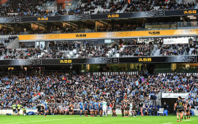 Fans and supporters.
Blues v Chiefs, Super Rugby Aotearoa. Eden Park, Auckland,2020.