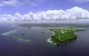 The US Naval base at Orote Peninsula, Guam