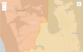 The alert level lockdown boundary between Auckland and the Waikato.