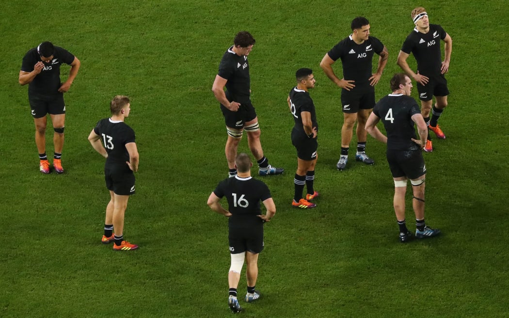 All Blacks after loss to Ireland 2018.