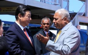 Xi Jinping and Frank Bainimarama