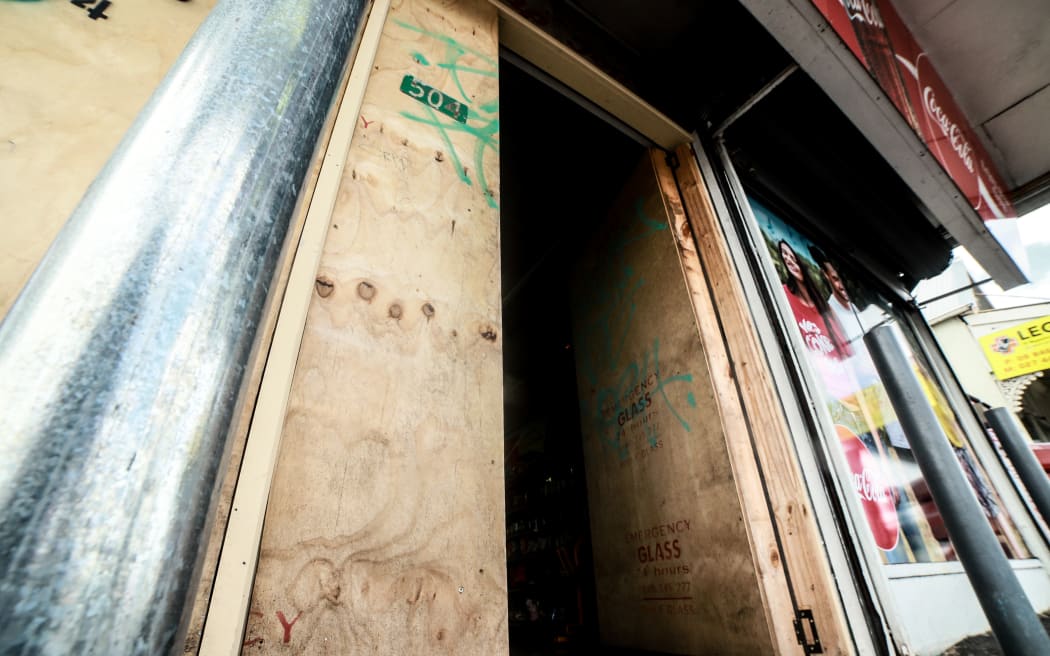 A $6 million crime prevention programme, managed by police, is installing bollards and similar measures to prevent ram raids. Photo: RNZ / Marika Khabazi