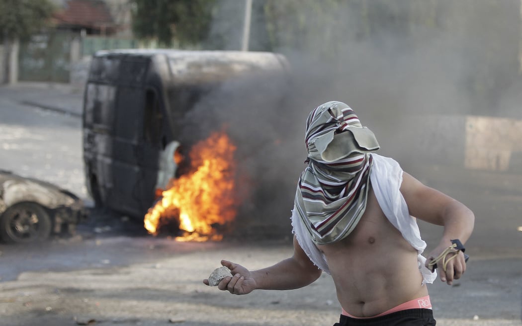 Palestinian youths clashed with police in East Jerusalem.