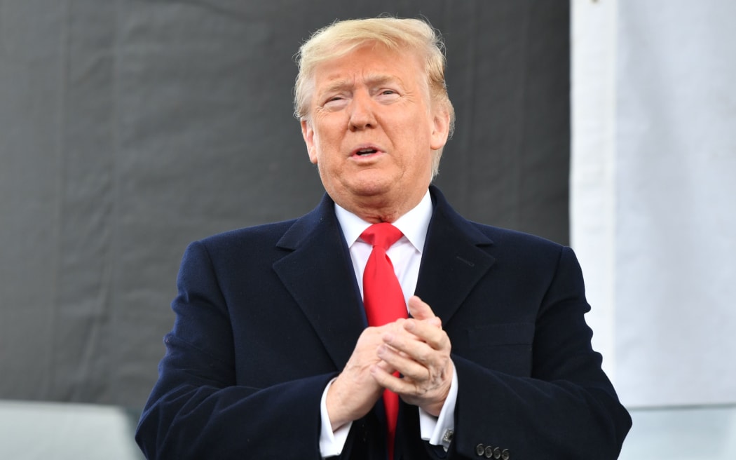 US President Donald Trump arrives to speak at the 47th annual "March for Life" in Washington, DC, on January 24, 2020.