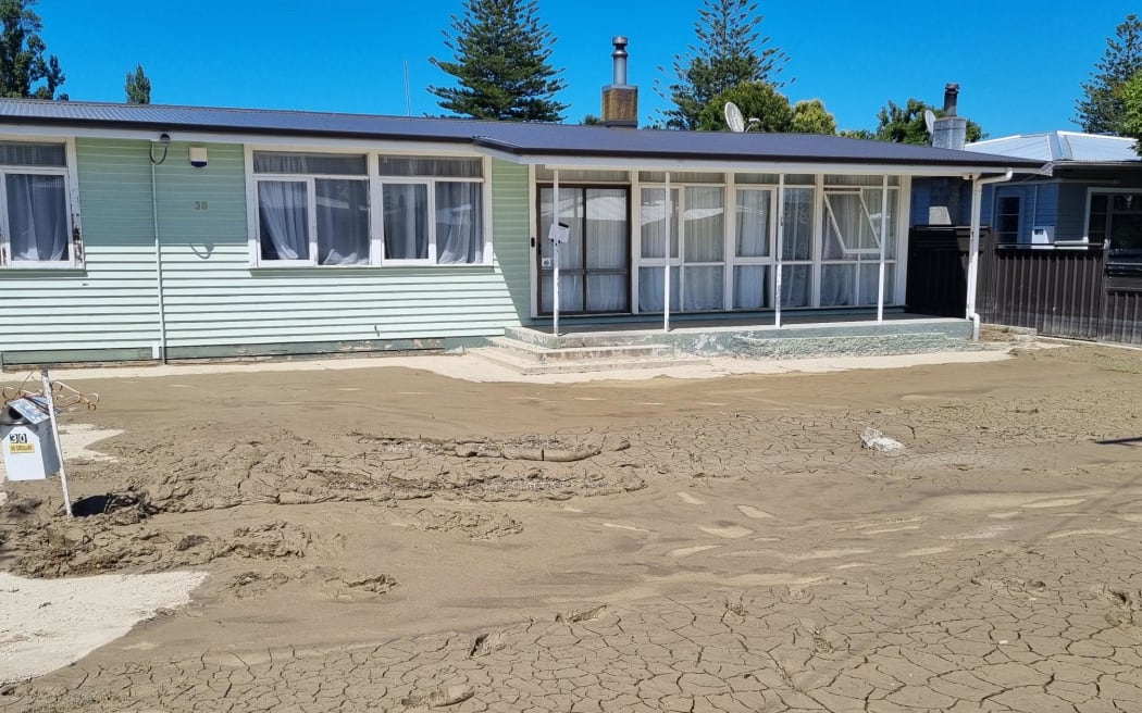 Flood damage in Wairoa following Cyclone Gabrielle.