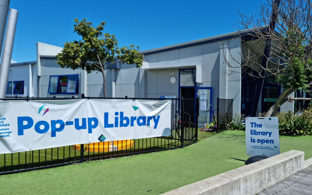 A small pop-up library has been operating has been operating out of part of the main Elma Turner library building after the building was closed due to seismic risks.