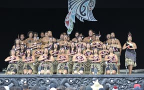 Te Kapa Haka O Te Whanau A Apanui, East Coast, North Island. Performing at WOMAD 2016