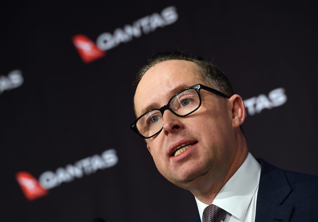 Qantas chief executive officer Alan Joyce speaks during a press conference in Sydney on August 25, 2017