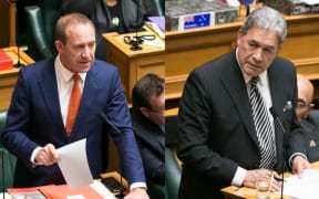 Labour Leader Andrew Little, left, and Winston Peters