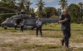 Royal New Zealand Air Force NH90 helicopters have been helping transport election officials, ballot boxes and other election material to remote communities in Solomon Islands.
