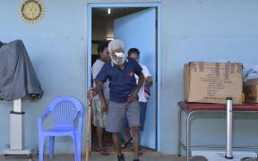 A patient leaves the Port Vila Eye Centre