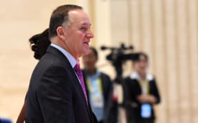 John Key arrives for a meeting at the East Asia Summit in Laos